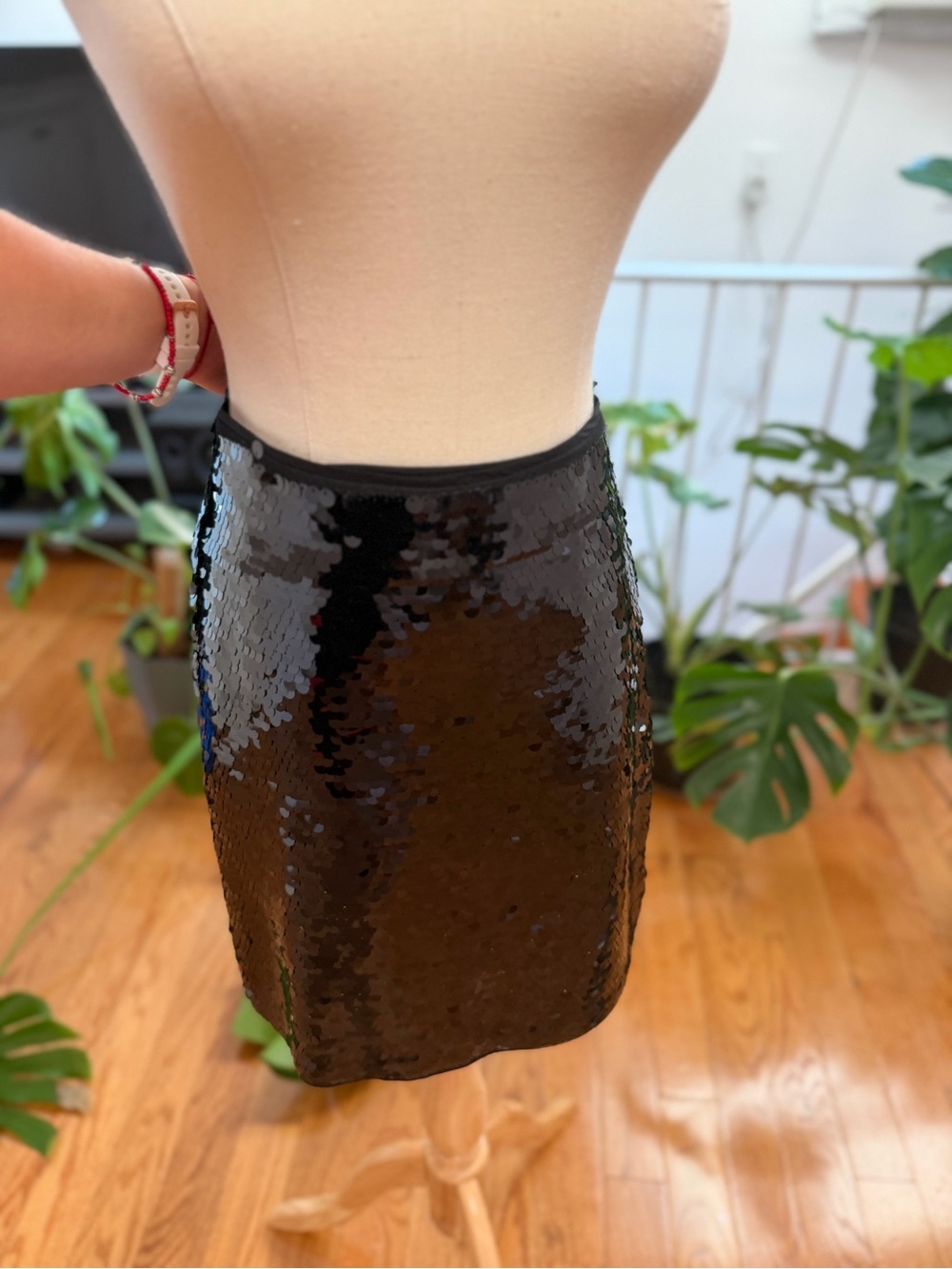 J. Crew Black Sequin Mini Skirt